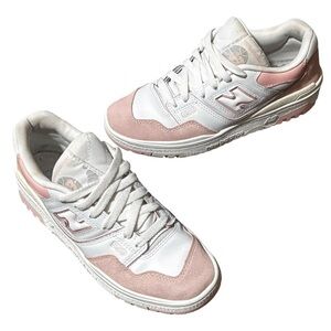 New Balance 550 Athletic Shoe - Big Kid - White / Pink Haze